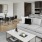 a living room with a couch and a table