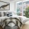 a bed in a room